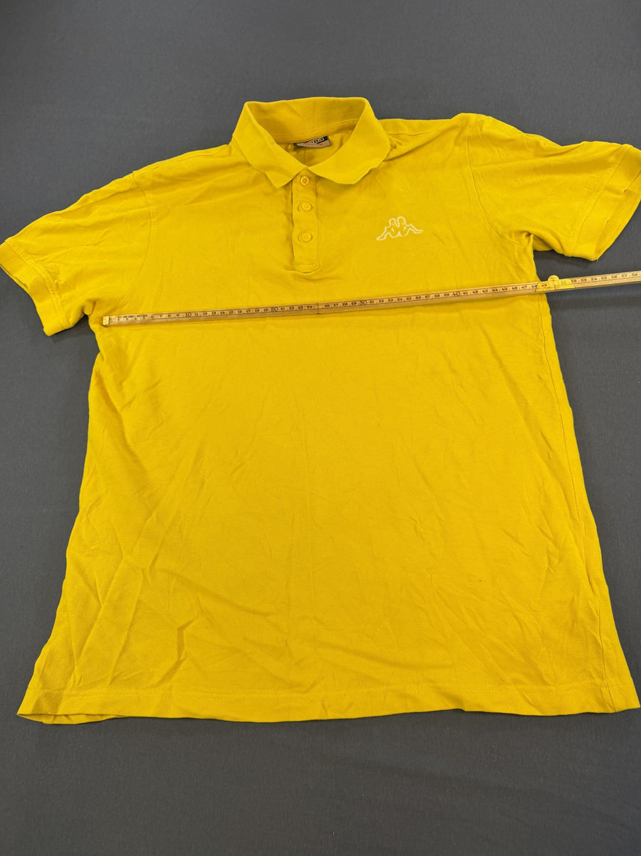 Geel Kappa poloshirt, maat M (golfshirt / polo met korte mouw)