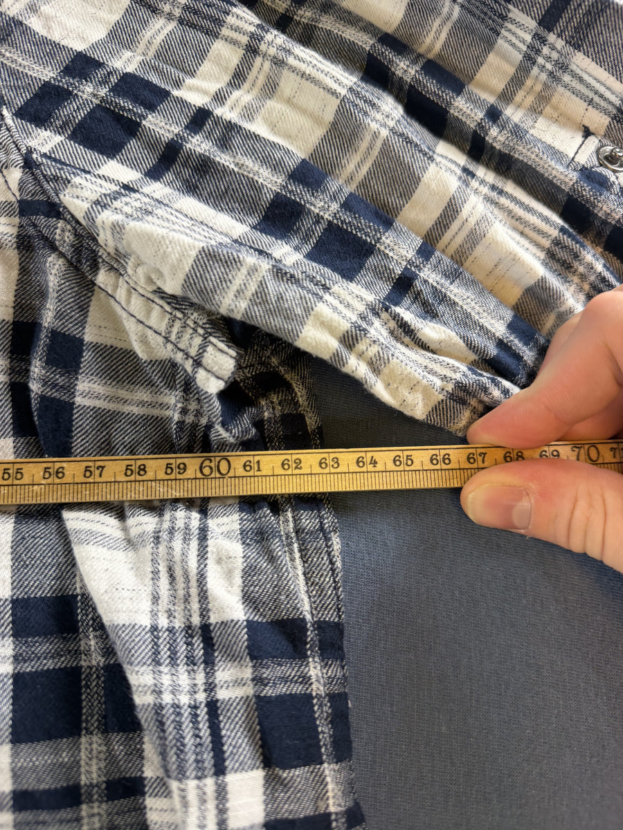 Blauw geruit flanel overhemd Lee (houthakkershemd/lumberjack blouse) heren maat XXL