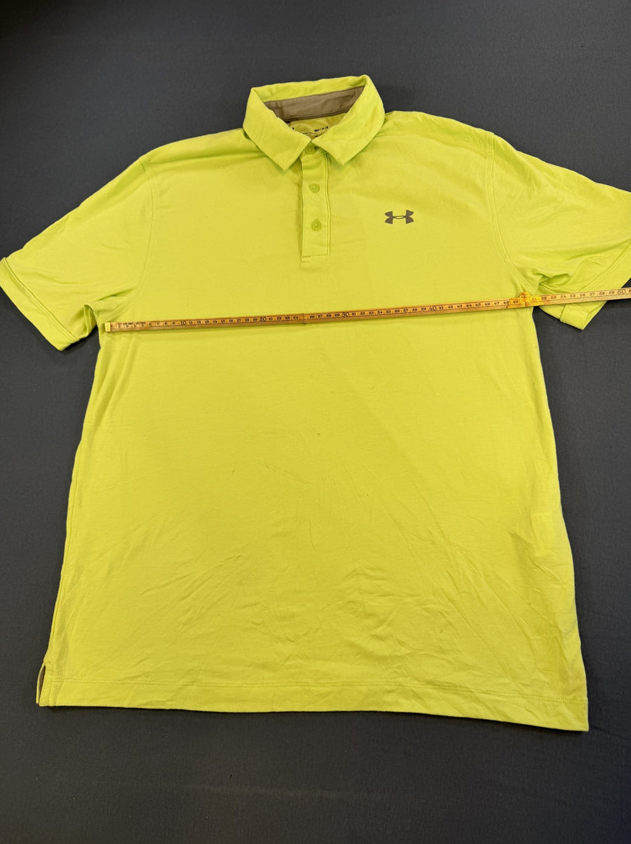 Neongeel Under Armour HeatGear polo maat M (golf- en sportshirt)