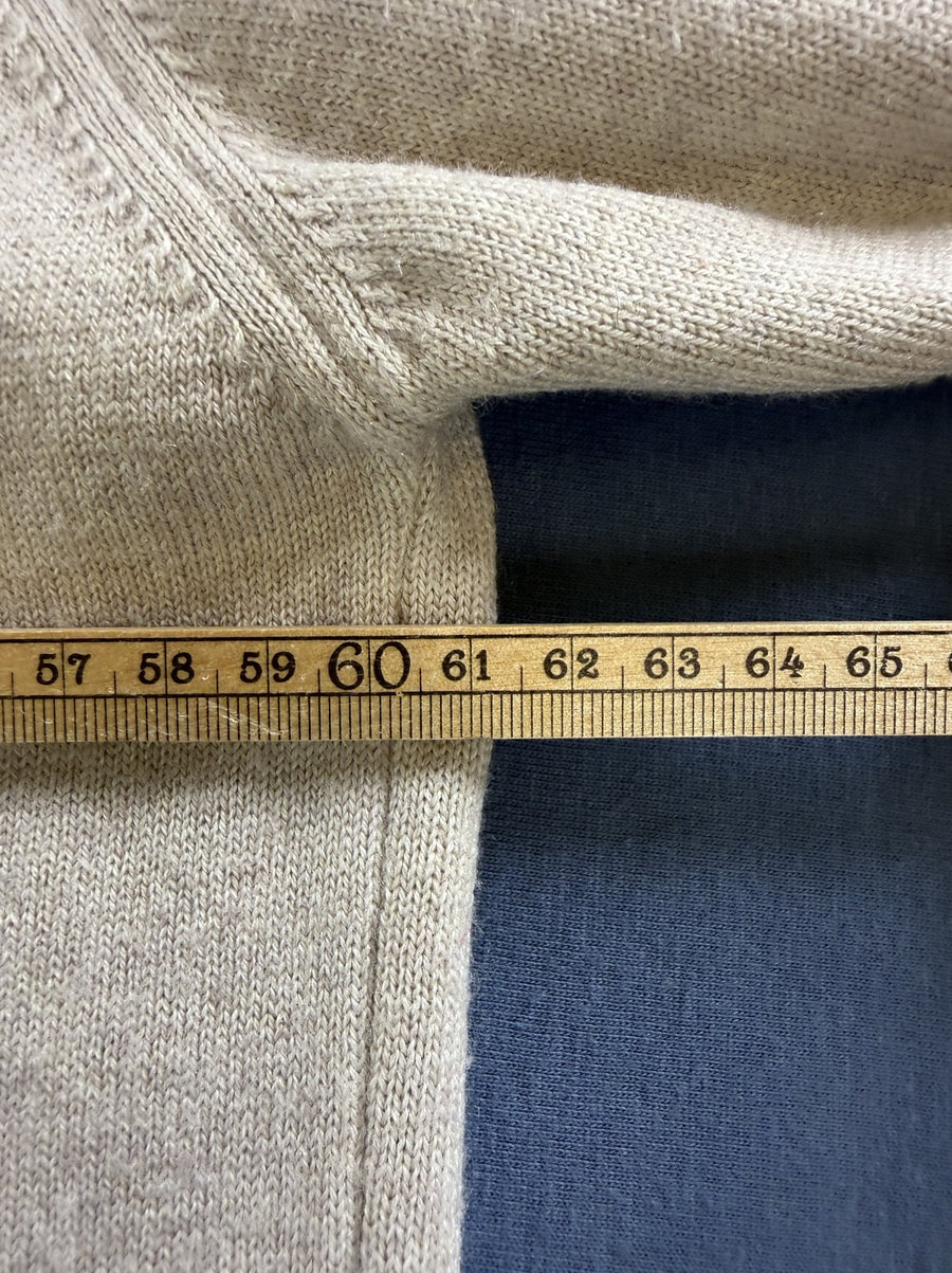 Beige Lacoste pullover heren, maat XXL (v-hals trui / sweater)