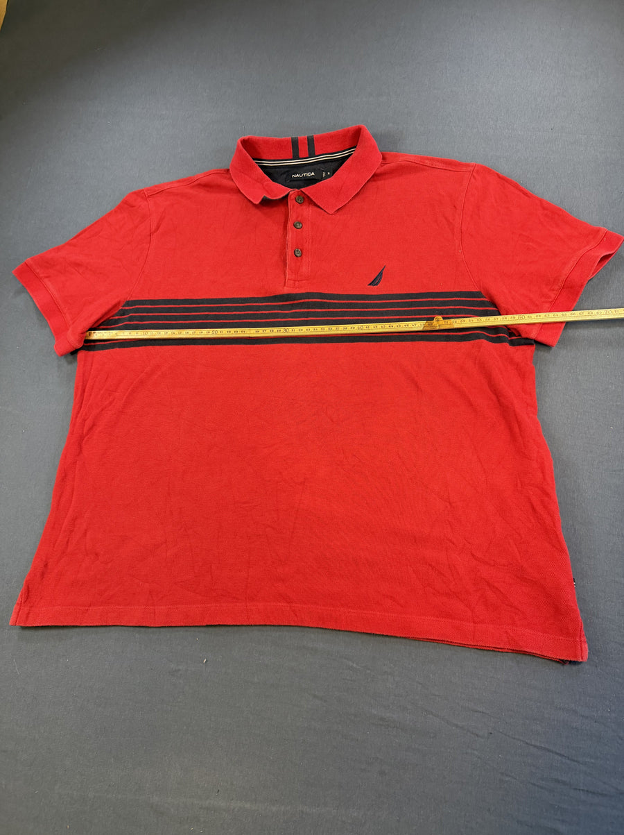 Rood Nautica piqué poloshirt (sportpolo / golfshirt) maat XL