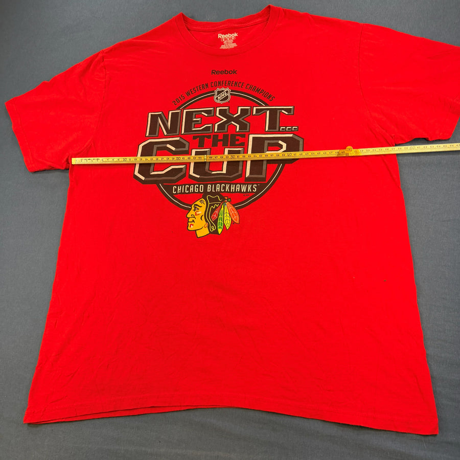 Reebok T-shirt rood print Chicago Blackhawks