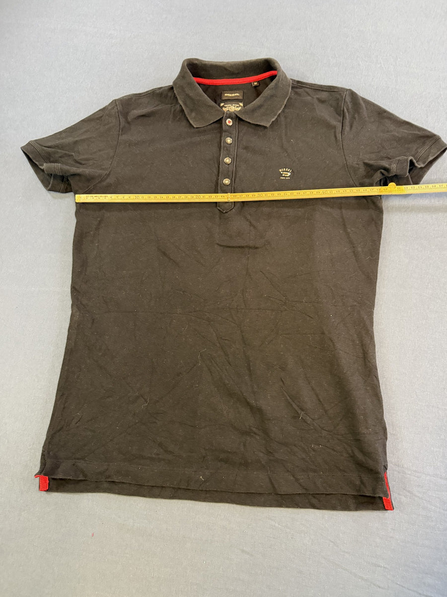 Zwarte Diesel polo (poloshirt) met korte mouw - maat M