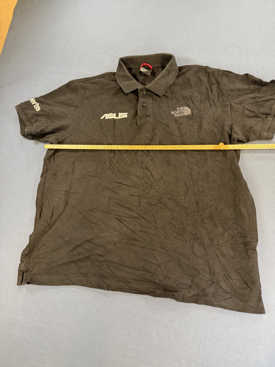 Zwarte The North Face polo (bedrijfspolo met Asus-logo), maat L