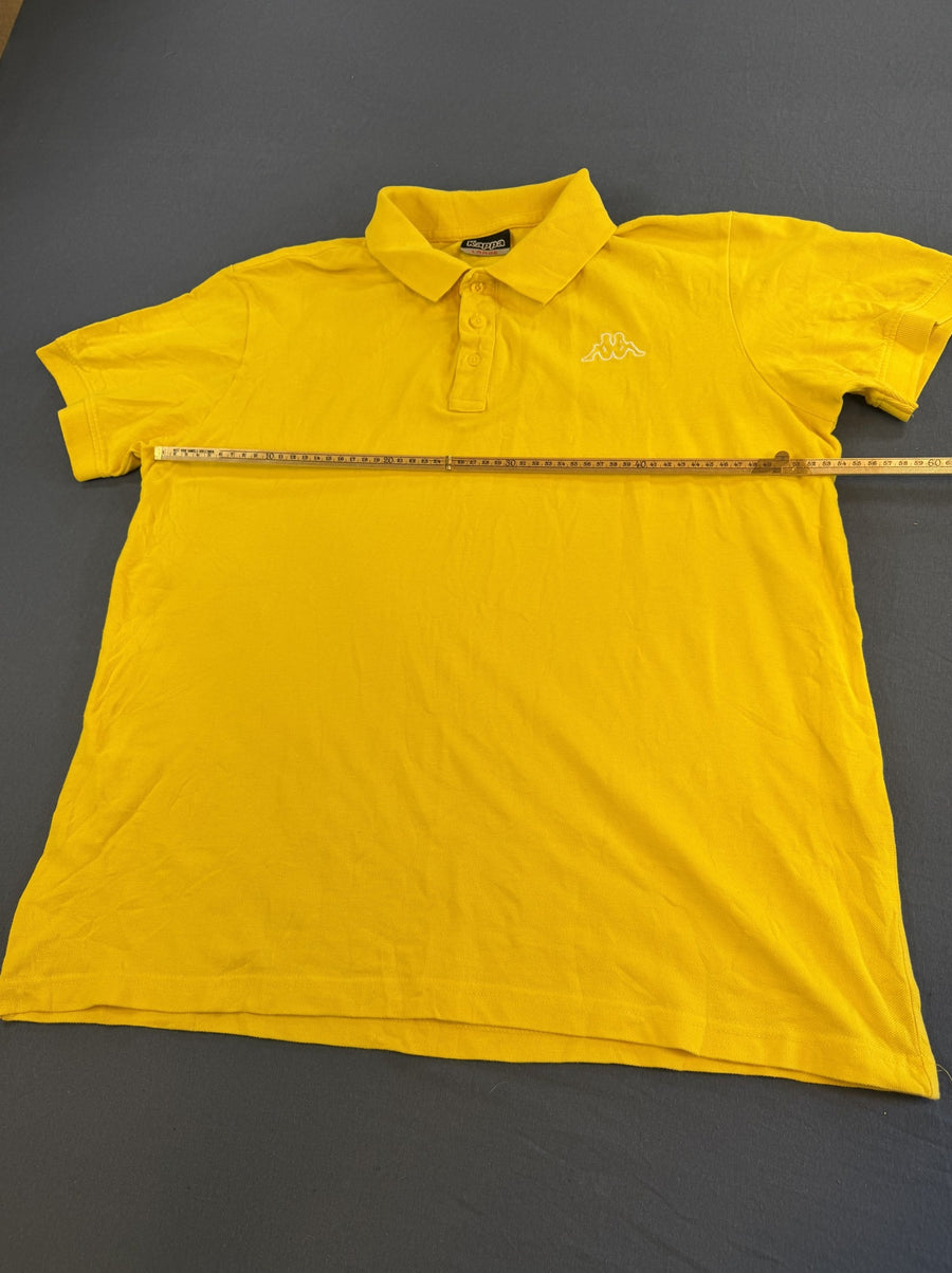 Geel Kappa polo (piqué poloshirt) heren, maat L