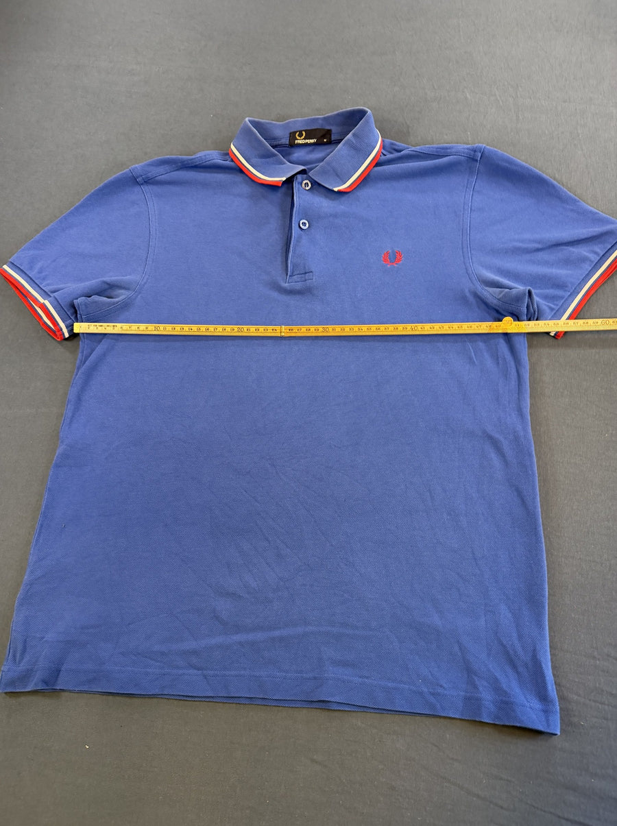 Blauwe Fred Perry polo maat M (poloshirt / shirt met korte mouw), Twin Tipped M3600