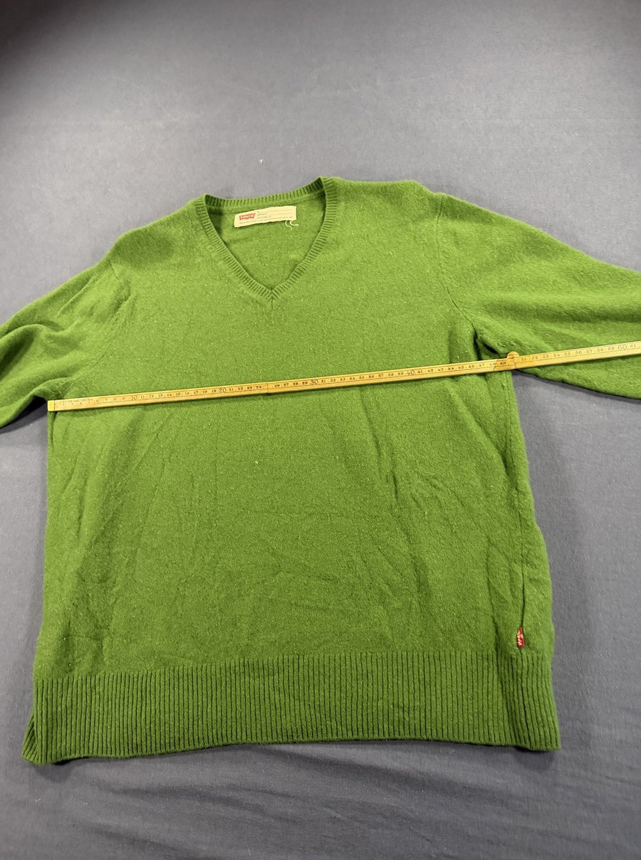 Groene Levi's trui (V-halspullover / gebreide sweater) maat XL