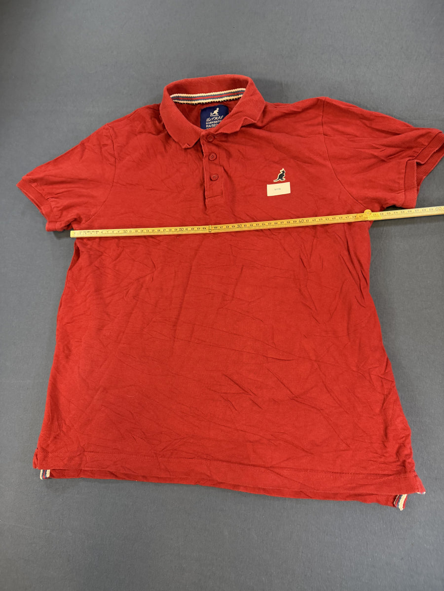 Rood poloshirt (Kangol polo), maat L