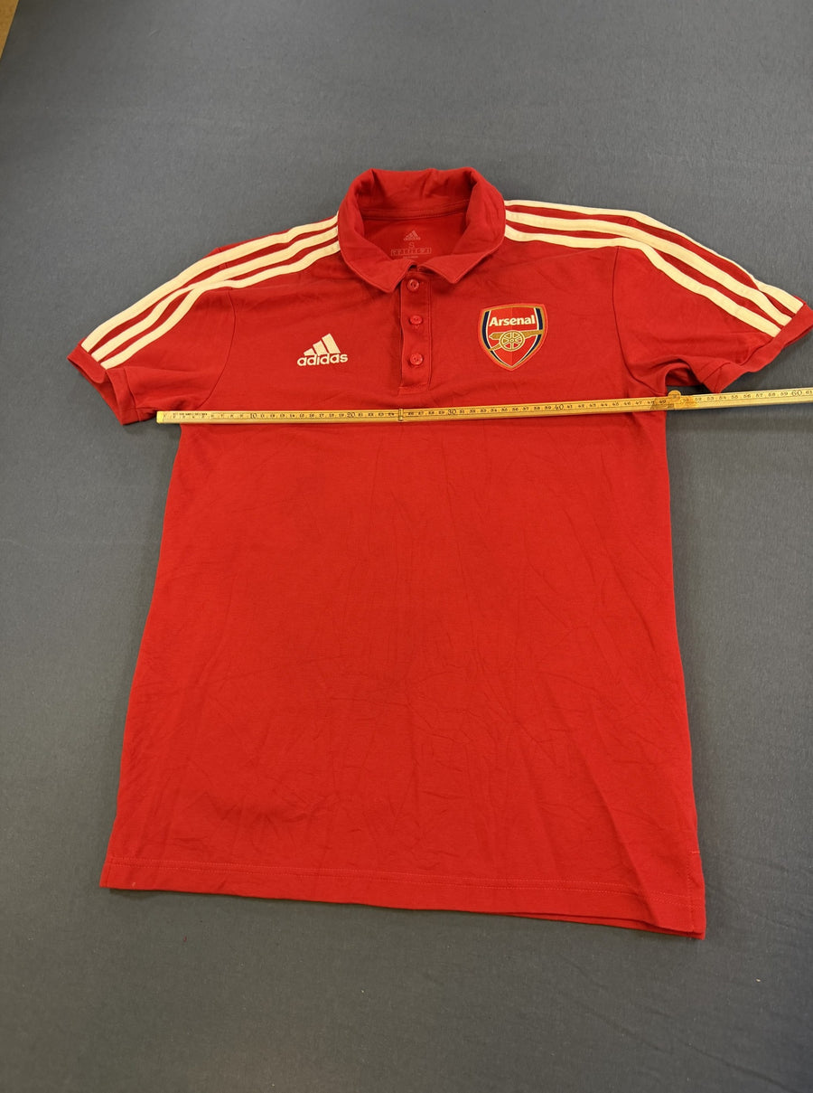Grijze adidas Arsenal piqué-top, maat S (polo / sportshirt met 3-stripes)