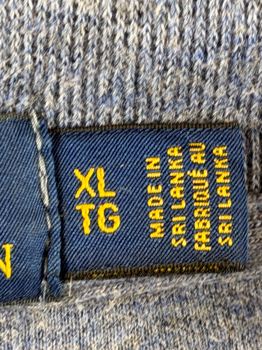 Polo Ralph Lauren trui blauw heren maat XL katoen sweater pullover gebreid