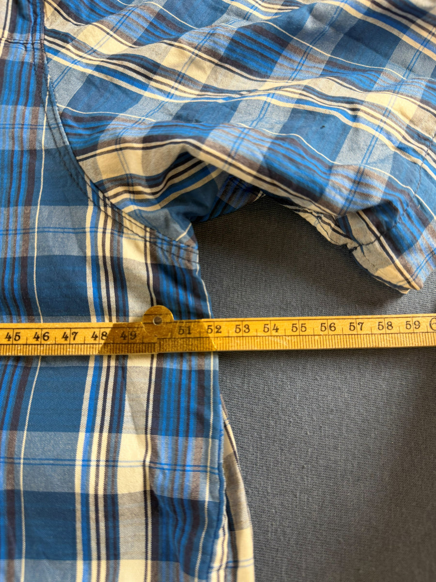 The North Face blouse blauw geruit heren maat S overhemd flanel check shirt houthakkershemd geblokt