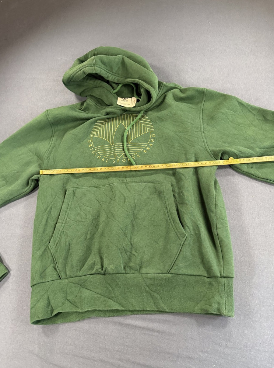Groene adidas hoodie (capuchontrui) met Trefoil-print, maat S
