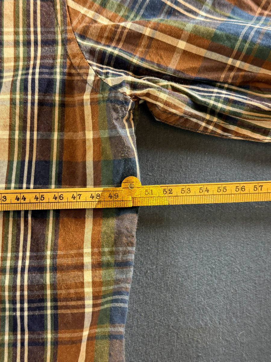 Tommy Hilfiger blouse zwart geruit heren maat L overhemd flanel check shirt houthakkershemd geblokt