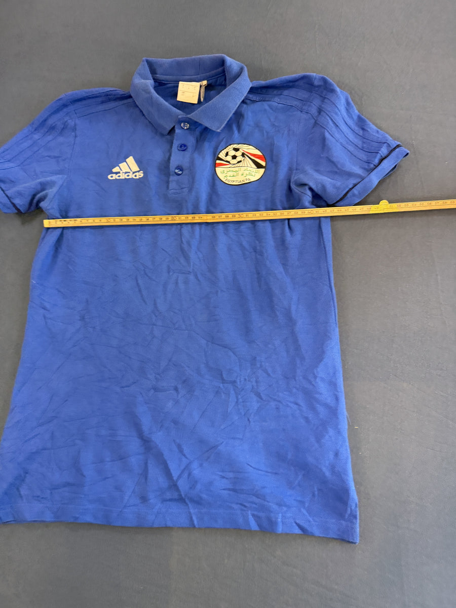 Blauw adidas voetbalshirt Egypte (sportpolo), maat S