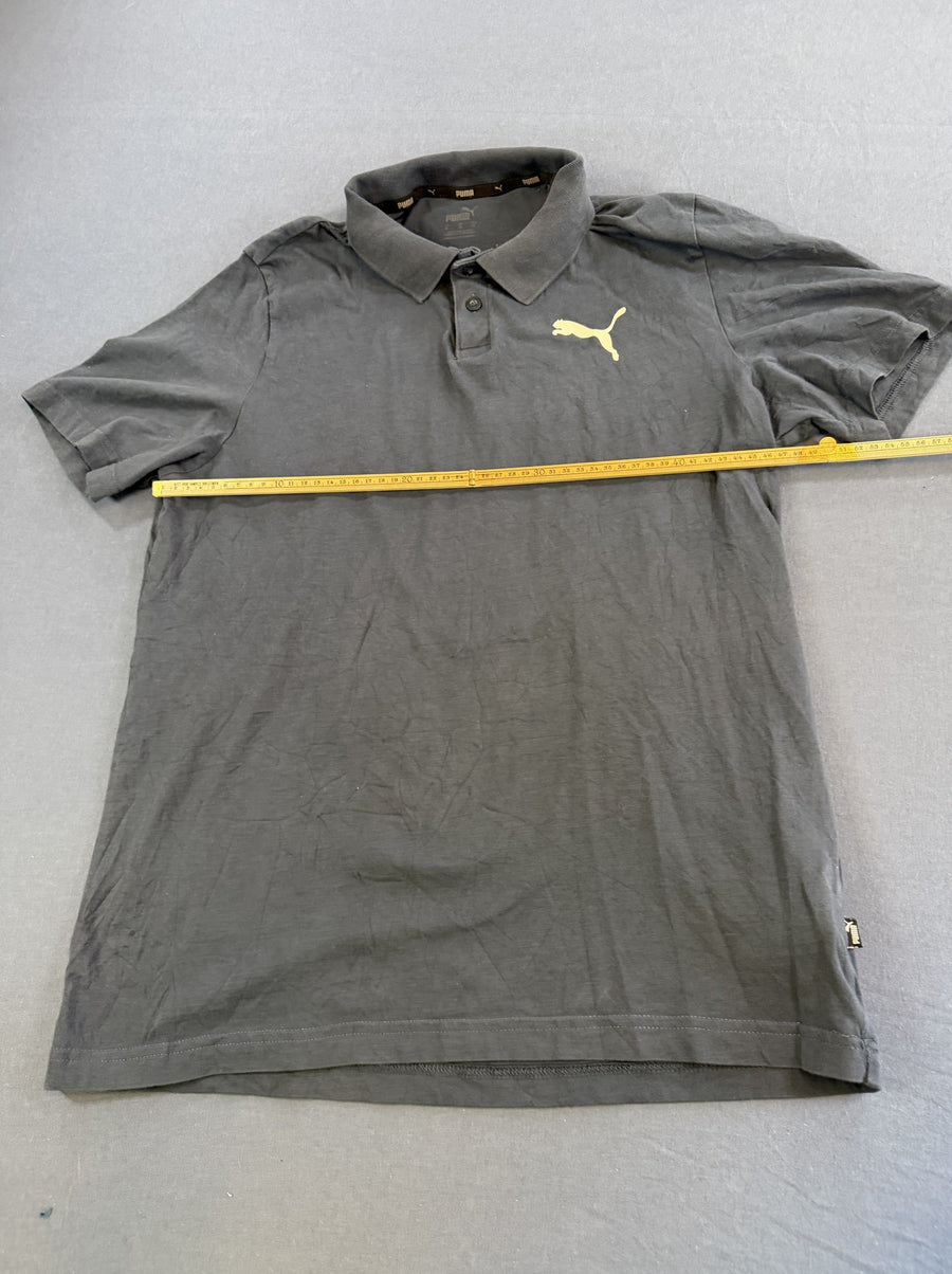 Blauwe Puma polo maat M (poloshirt / polohemd) katoen korte mouw