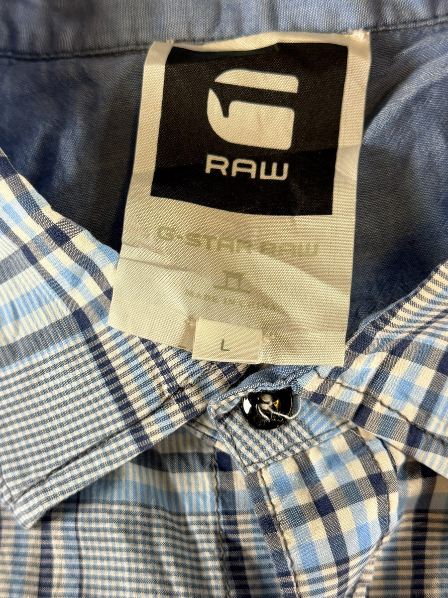 G-Star Blouse blauw geruit