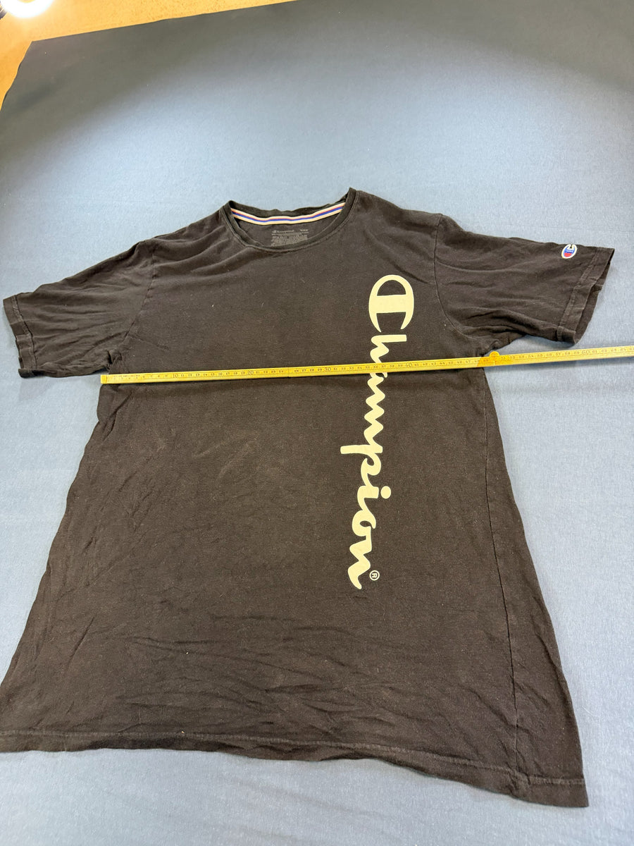Champion t-shirt zwart print heren maat XL katoen shirt tee