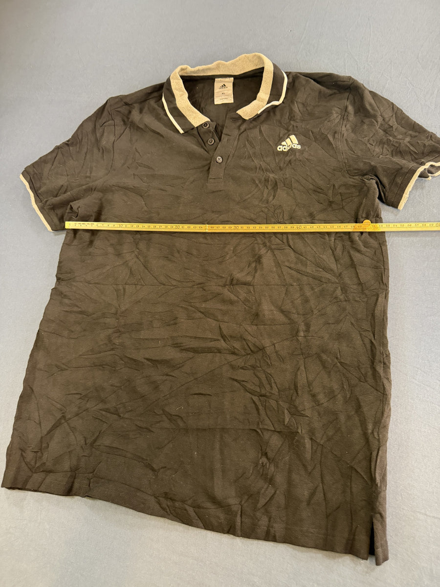 Zwarte adidas polo (piqué shirt), maat XL