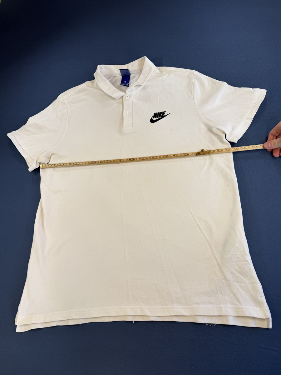 Witte Nike polo (poloshirt) maat XL – piqué katoen met swoosh-logo