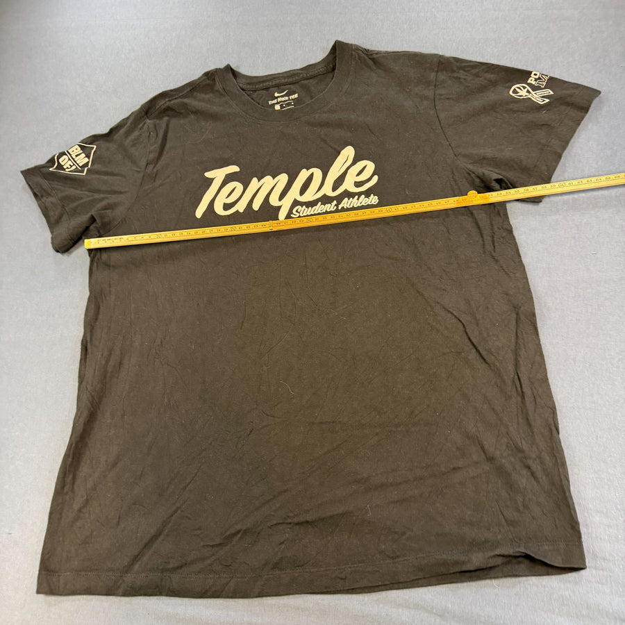 Nike T-shirt zwart print Temple Owls The Nike Tee