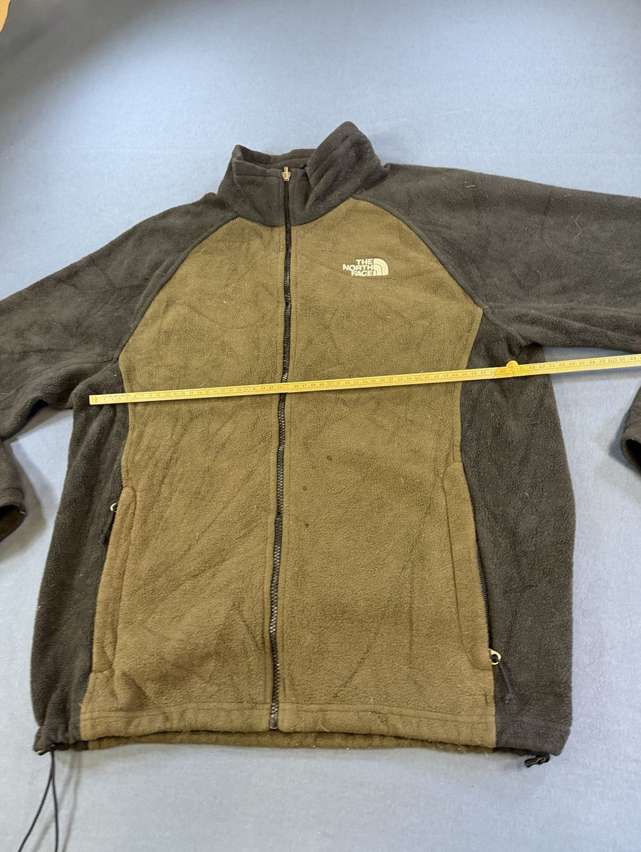 Rood The North Face fleecevest met colourblock mouwen (fleecetrui), maat L