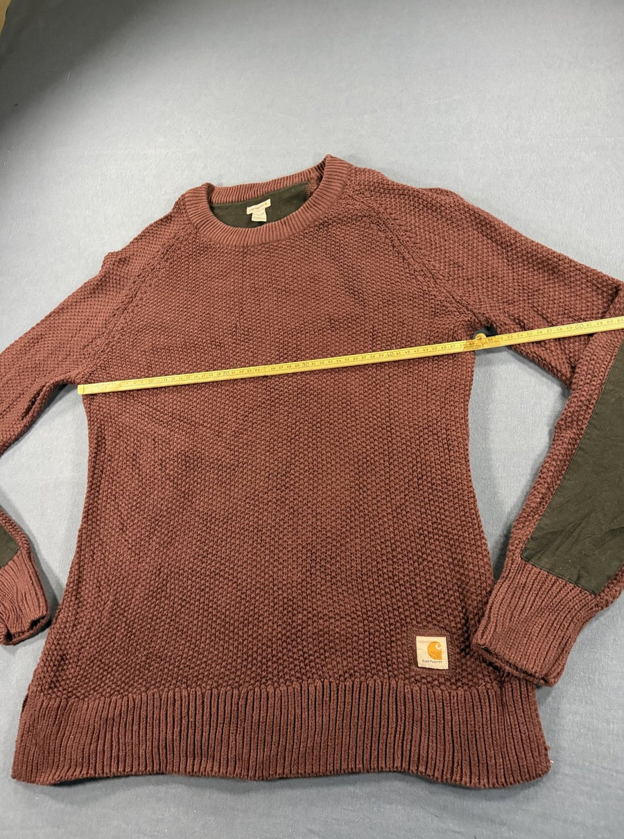 Rood Carhartt grofgebreide trui maat L (chunky knit pullover)
