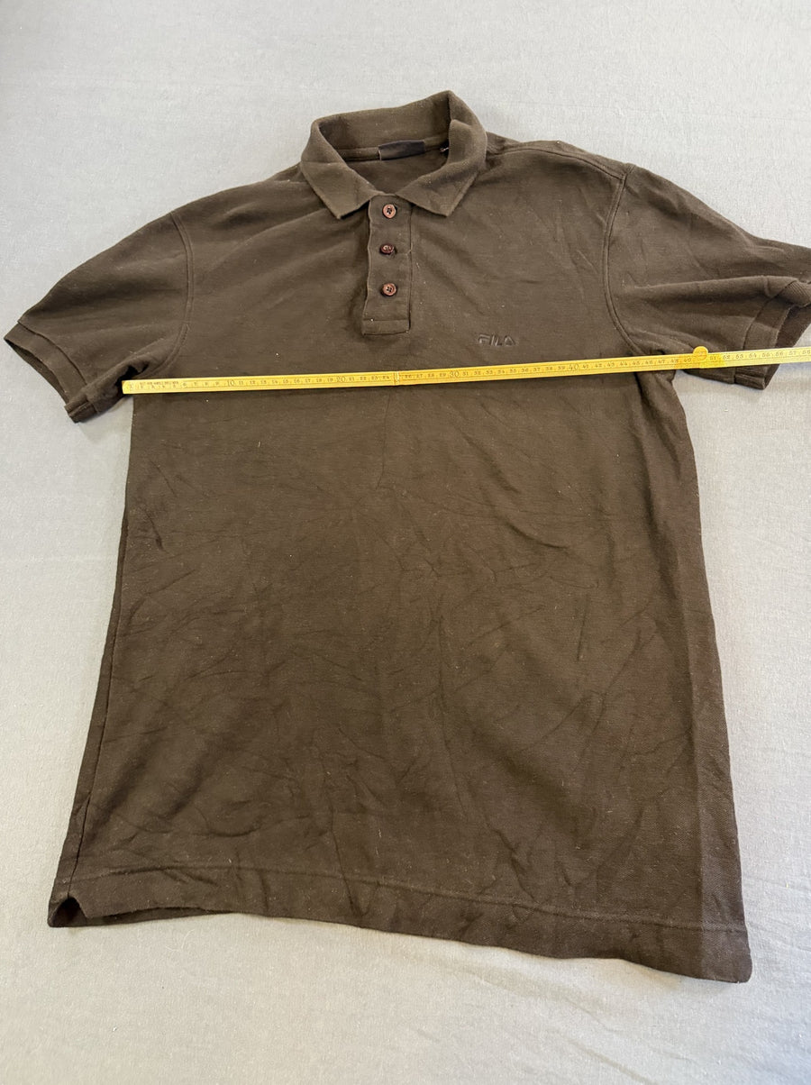 Zwart poloshirt (polo) FILA - maat S, katoen piqué, korte mouw