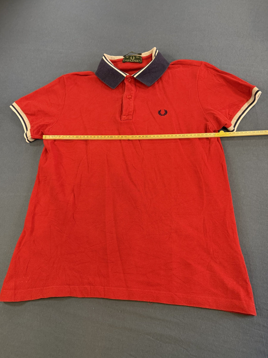 Rode Fred Perry polo maat M (piqué shirt, Special Edition)