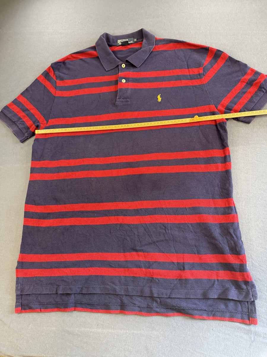 Marineblauw gestreept poloshirt (polo pique), Polo Ralph Lauren, maat XL heren