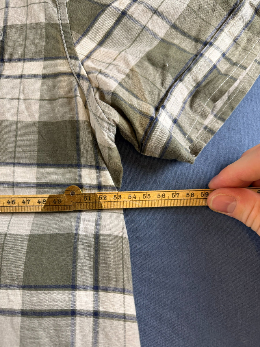 Diesel blouse grijs geruit heren maat XXL overhemd flanel check shirt houthakkershemd geblokt