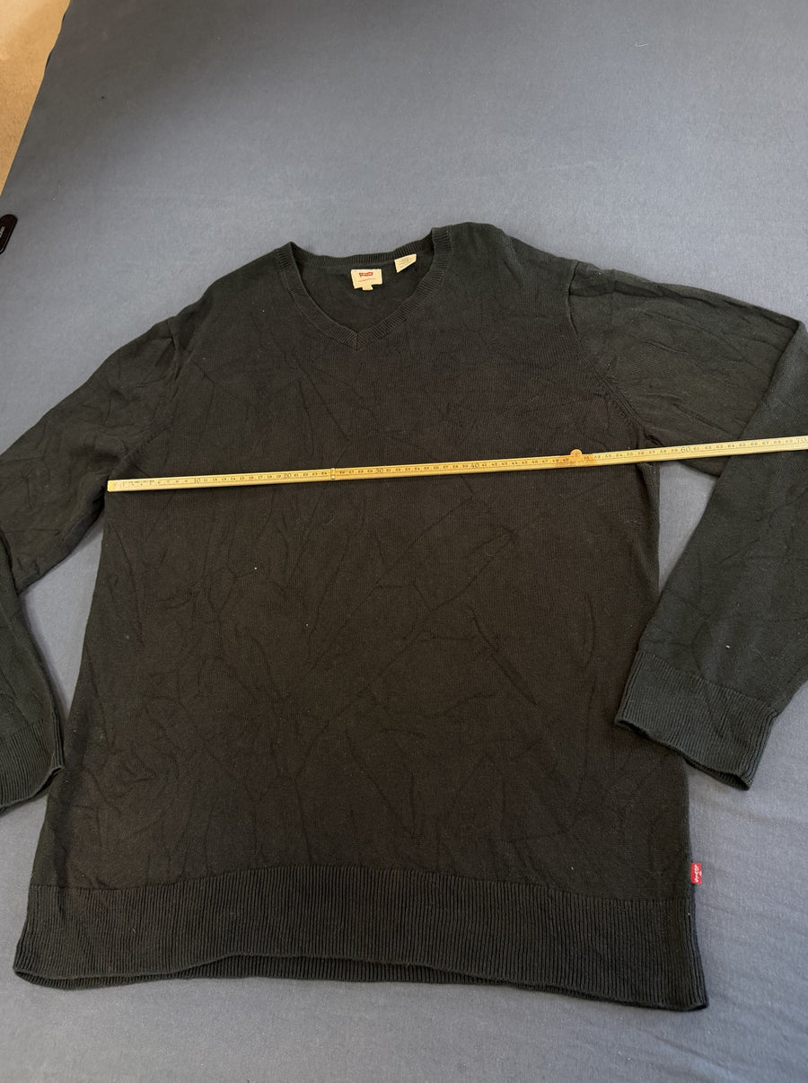 Zwarte Levi's heren pullover, maat XXL (v-halstrui / sweater)