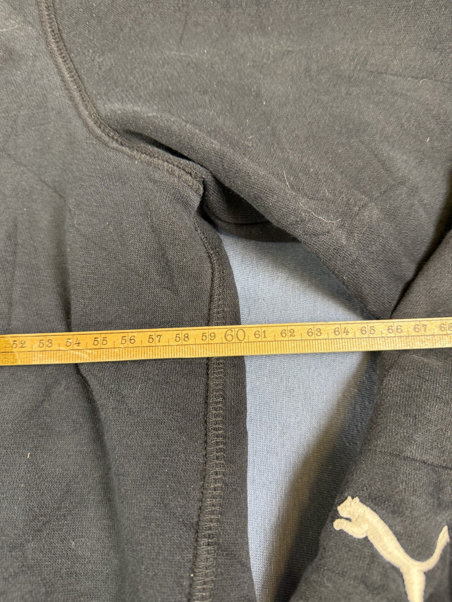 Zwarte Puma hoodie (capuchonvest) met geborduurd logo, heren maat XL