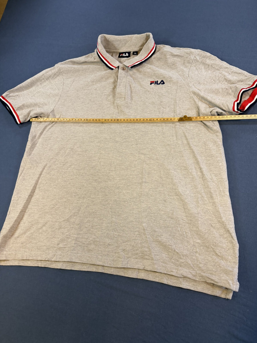 Grijze FILA polo maat XXL (poloshirt gemêleerd pique)