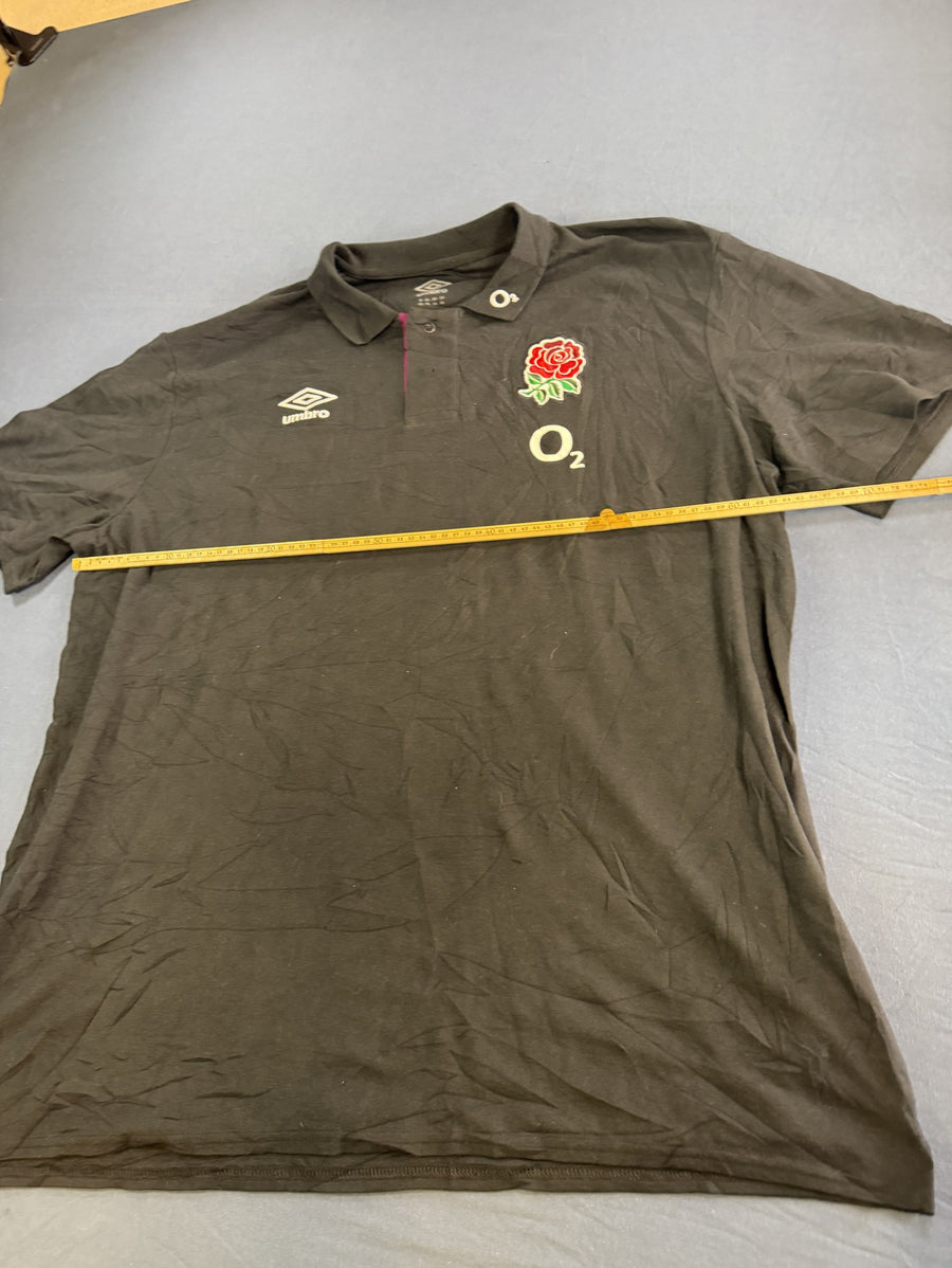 Zwart Umbro rugbypolo (England RFU supportersshirt), maat 4XL
