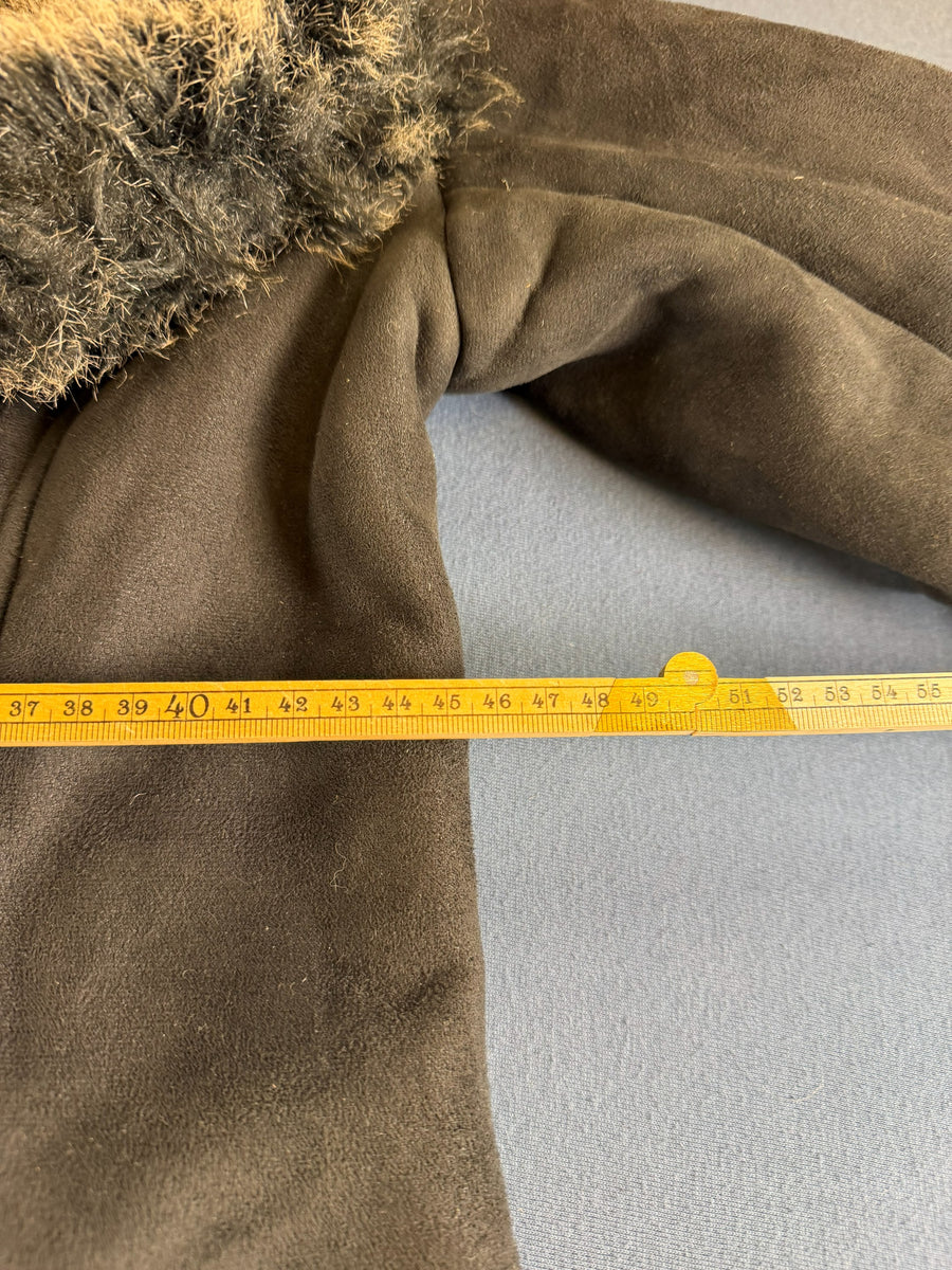 Vintage Dressing Afghaanse jas bruin dames maat M
