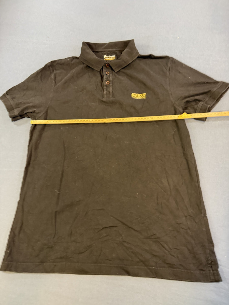 Zwarte Barbour International polo (poloshirt) maat XL - piqué katoen