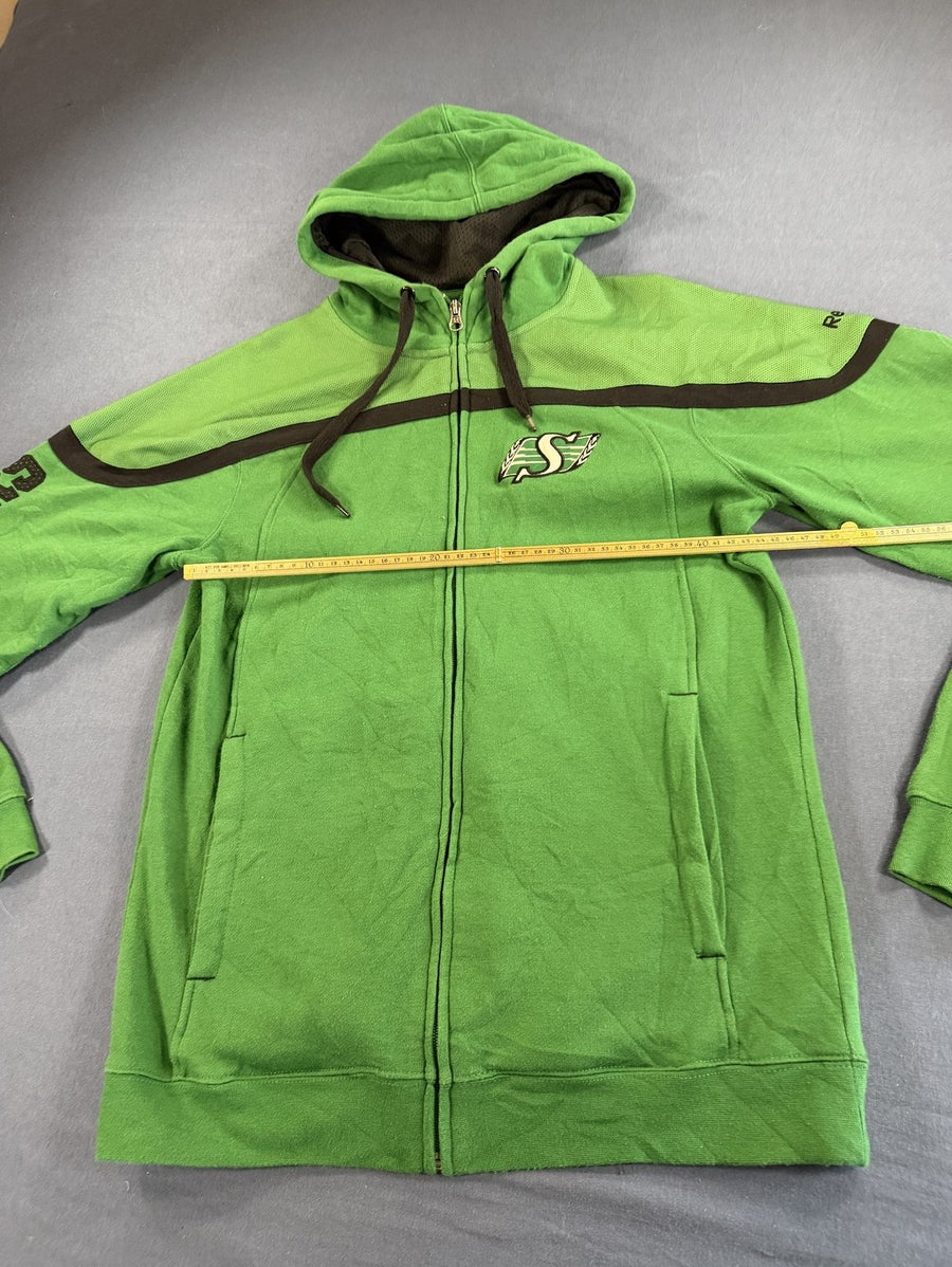 Groen Reebok ritsvest met CFL-clublogo (fleecevest), maat S