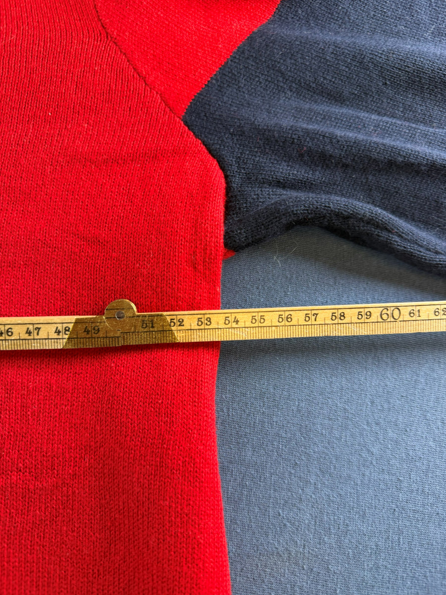 Tommy Hilfiger trui rood print heren maat L sweater pullover gebreid