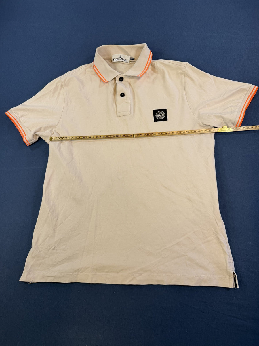 Stone Island polo in grijs, maat L (poloshirt / piqué shirt)