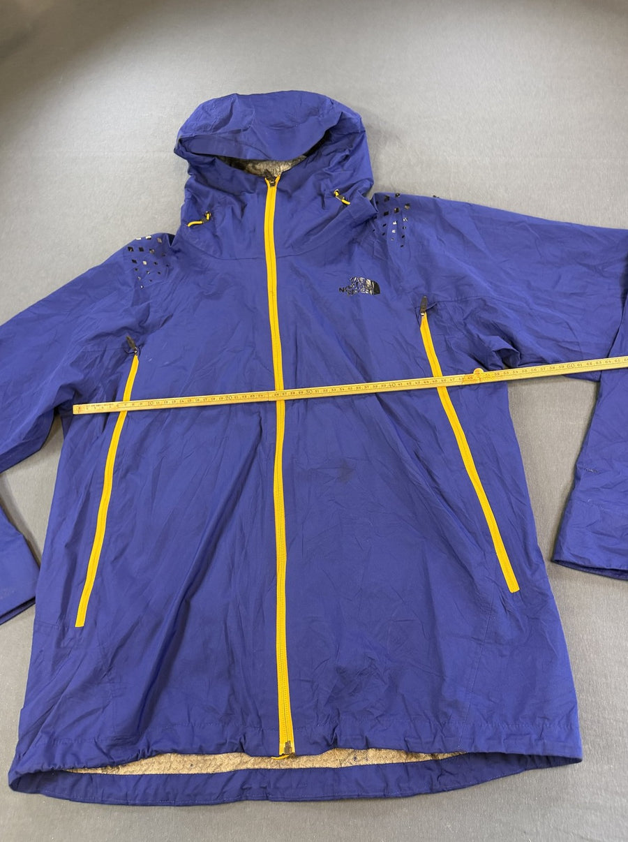 Blauwe The North Face regenjas, maat L (shell jas / windjak)