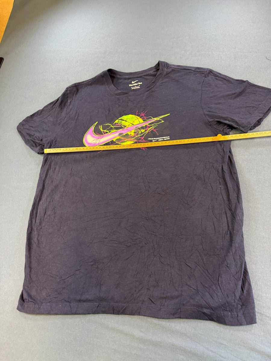 Nike T-shirt blauw print