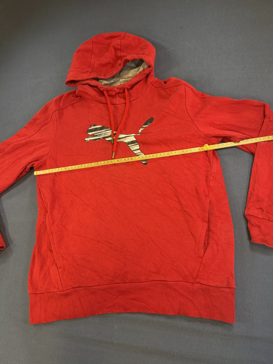 Rood Puma sweatshirt met logo (hoodie/trui), maat M