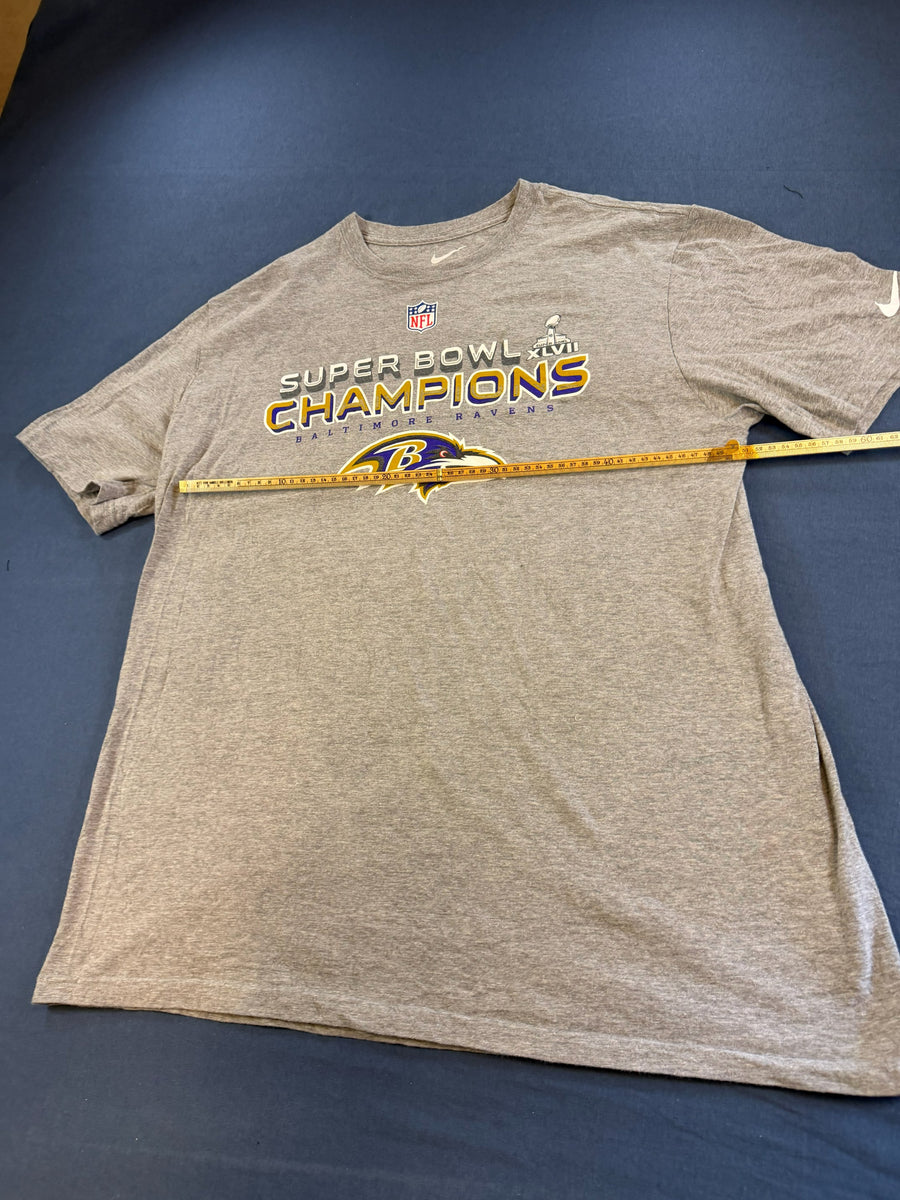 Nike T-shirt grijs print Baltimore Ravens
