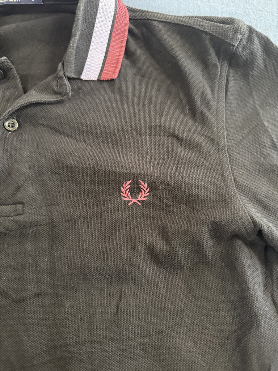 Fred Perry twin tipped polo zwart maat S
