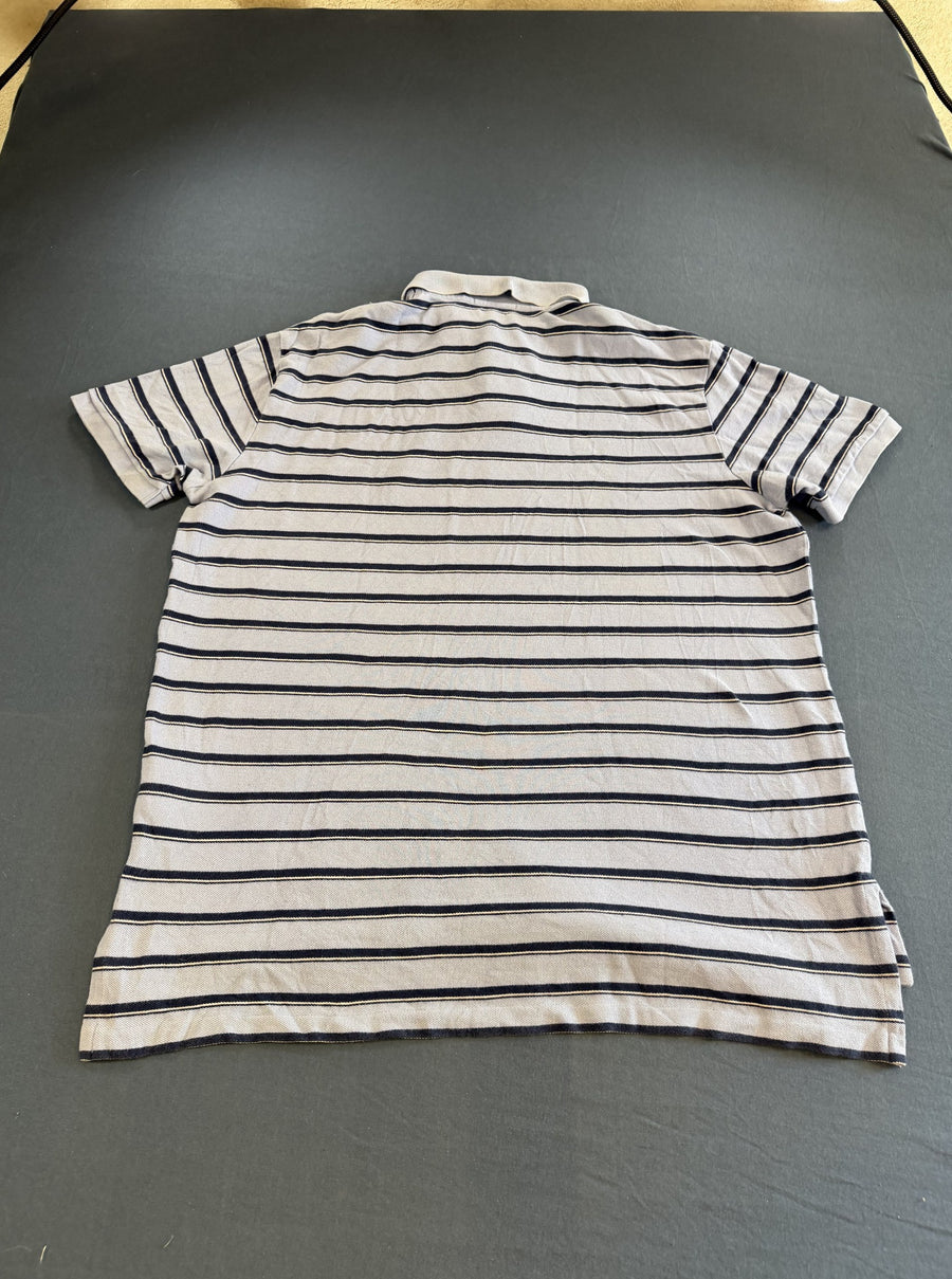 Blauw-Wit Gestreepte Polo Ralph Lauren Heren Maat XL (Poloshirt / Piqué Polo)