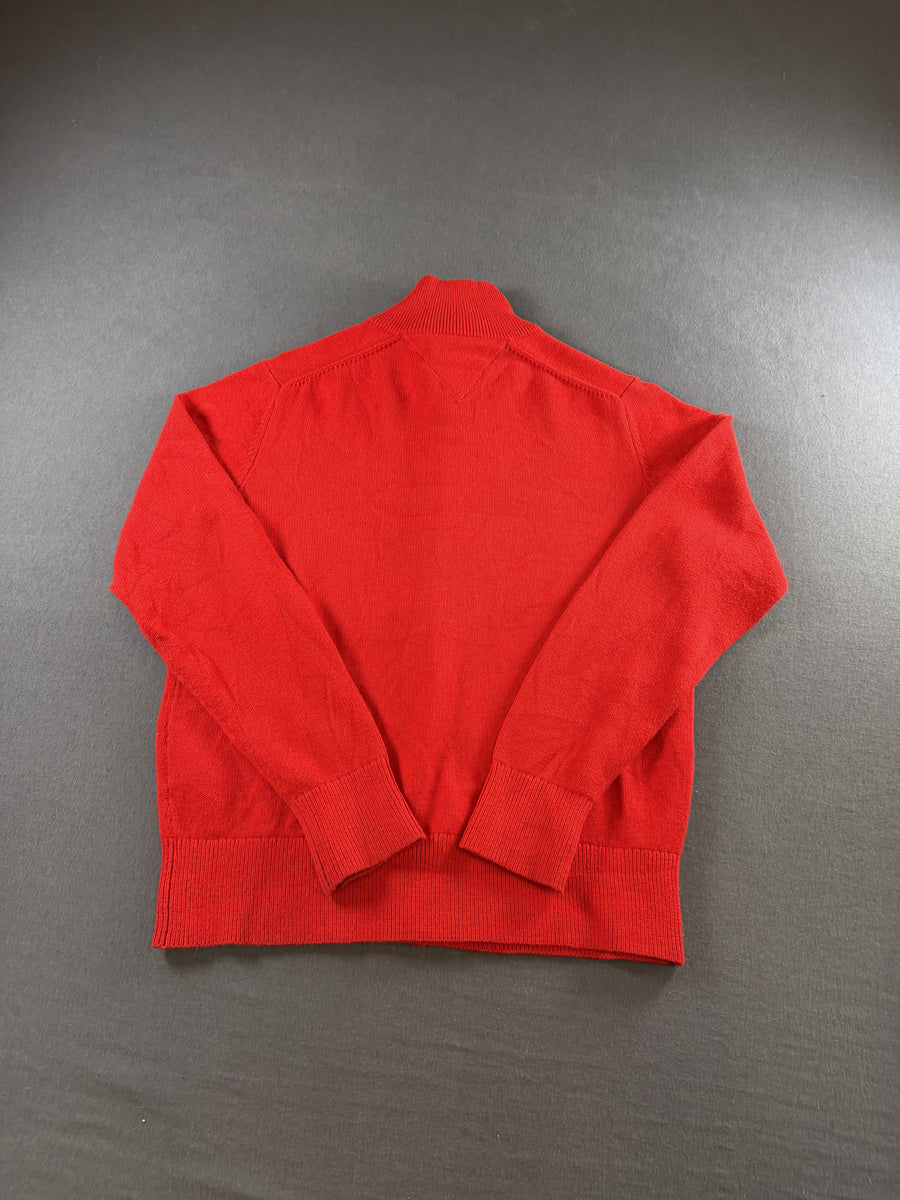 Rode Tommy Hilfiger quarter zip maat 152 (fleecevest / fleecetrui)