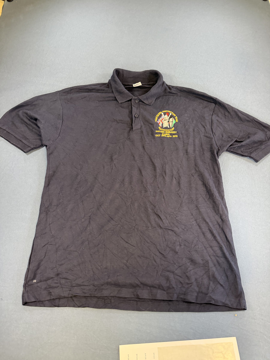Blauwe polo (poloshirt) Russell Athletic – maat XL