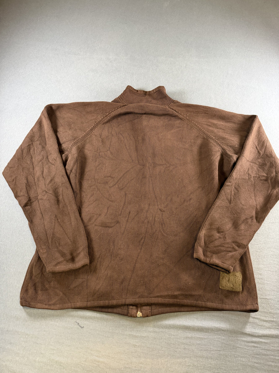 Bruin gebreide cardigan van Benjamin (herenvest / knoopvest)