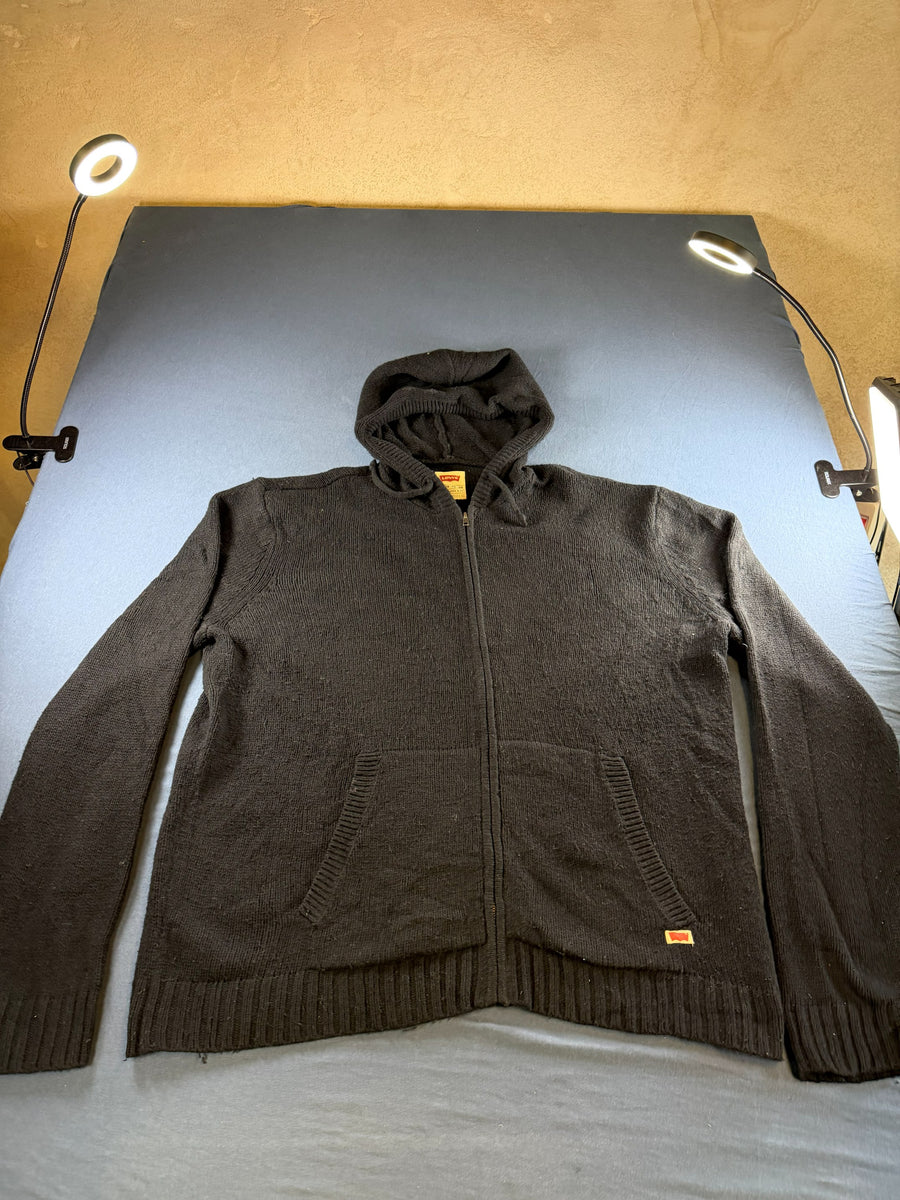 Levi's Hoodie met rits zwart