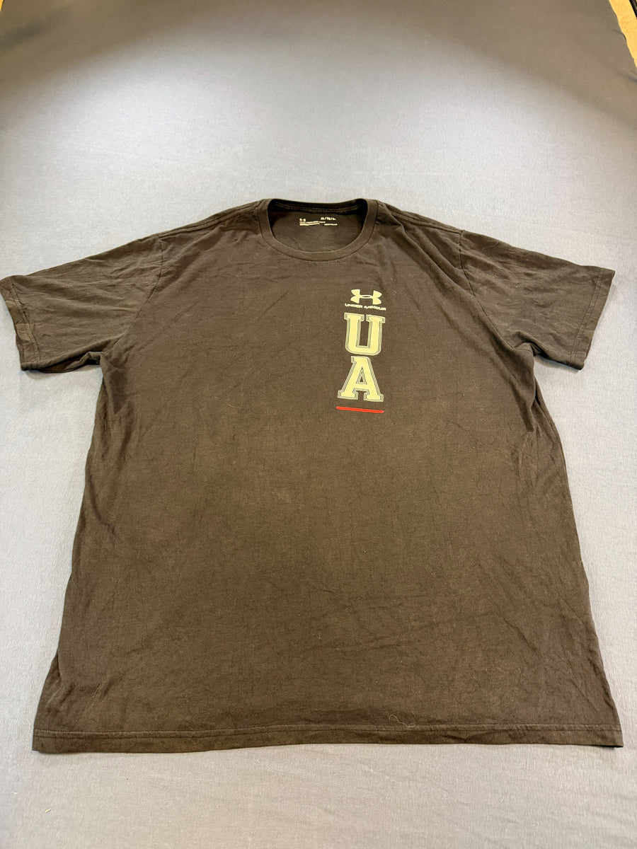 Under Armour Sportshirt zwart print HeatGear